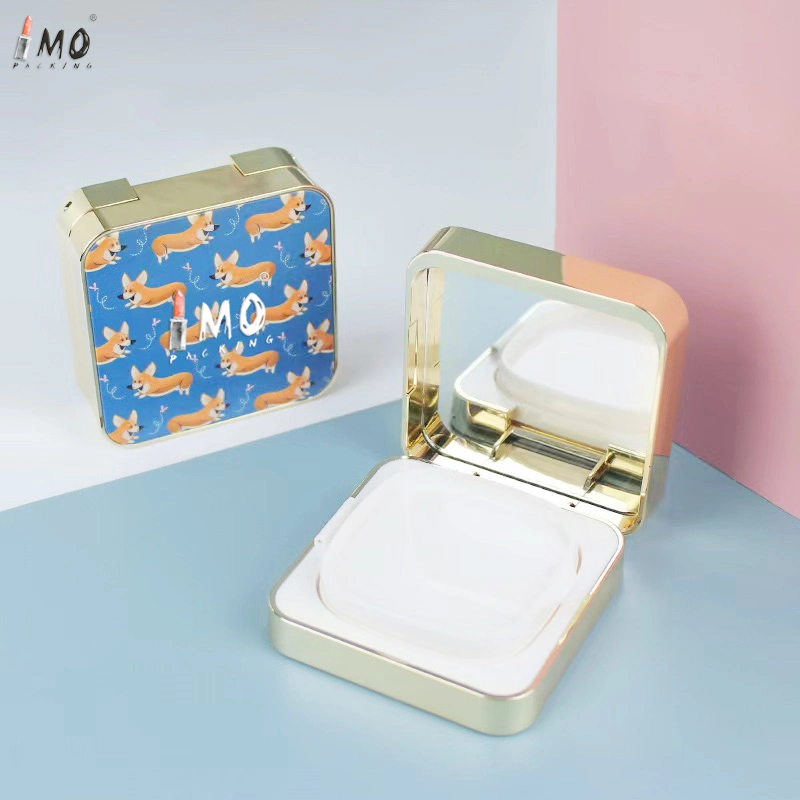 Wholesale Factory Hot Sale Cosmetic Packaging Refillable Foundation Square Empty Pressed Compact Powder Case