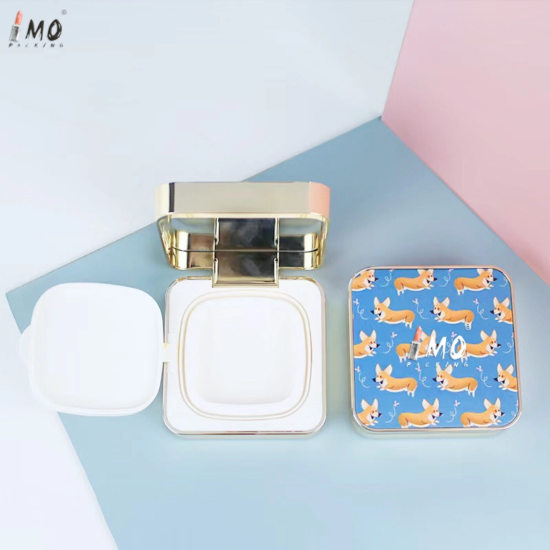 Wholesale Factory Hot Sale Cosmetic Packaging Refillable Foundation Square Empty Pressed Compact Powder Case