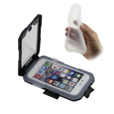 Custodia rigida per cellulare in ABS trasparente resistente all'acqua per iPhone