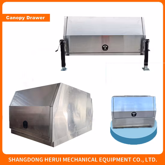 Cassetti scorrevoli in alluminio 1700X550X850mm Tettuccio estraibile Cassetta degli attrezzi ad ali di gabbiano con portapacchi superiore Kit custodia sottoscocca Rimorchio per camion